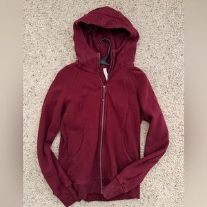 Lululemon Athletica Red Scuba Zip-Up Jacket